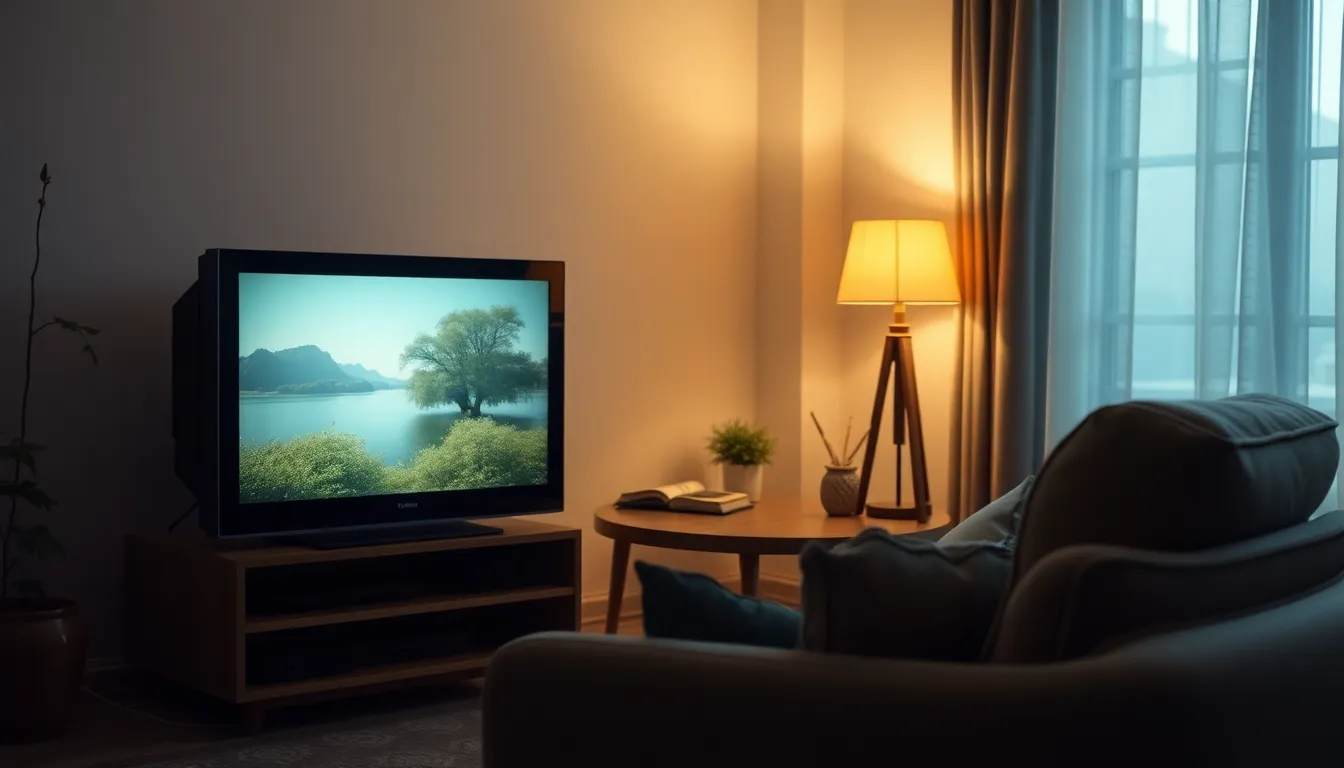 1인 가구에 적합한 깔끔한 TV 설치 이미지