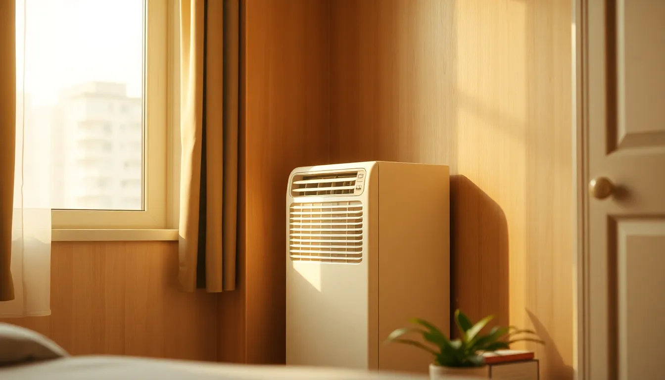 다양한 에어컨 제품들이 진열된 모습