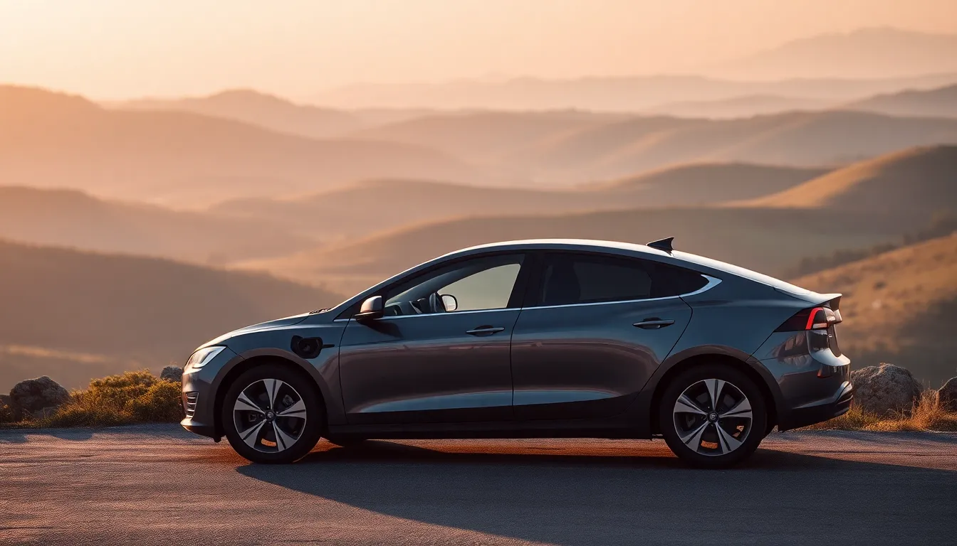 휴대용 전기차 충전기를 사용하는 모습