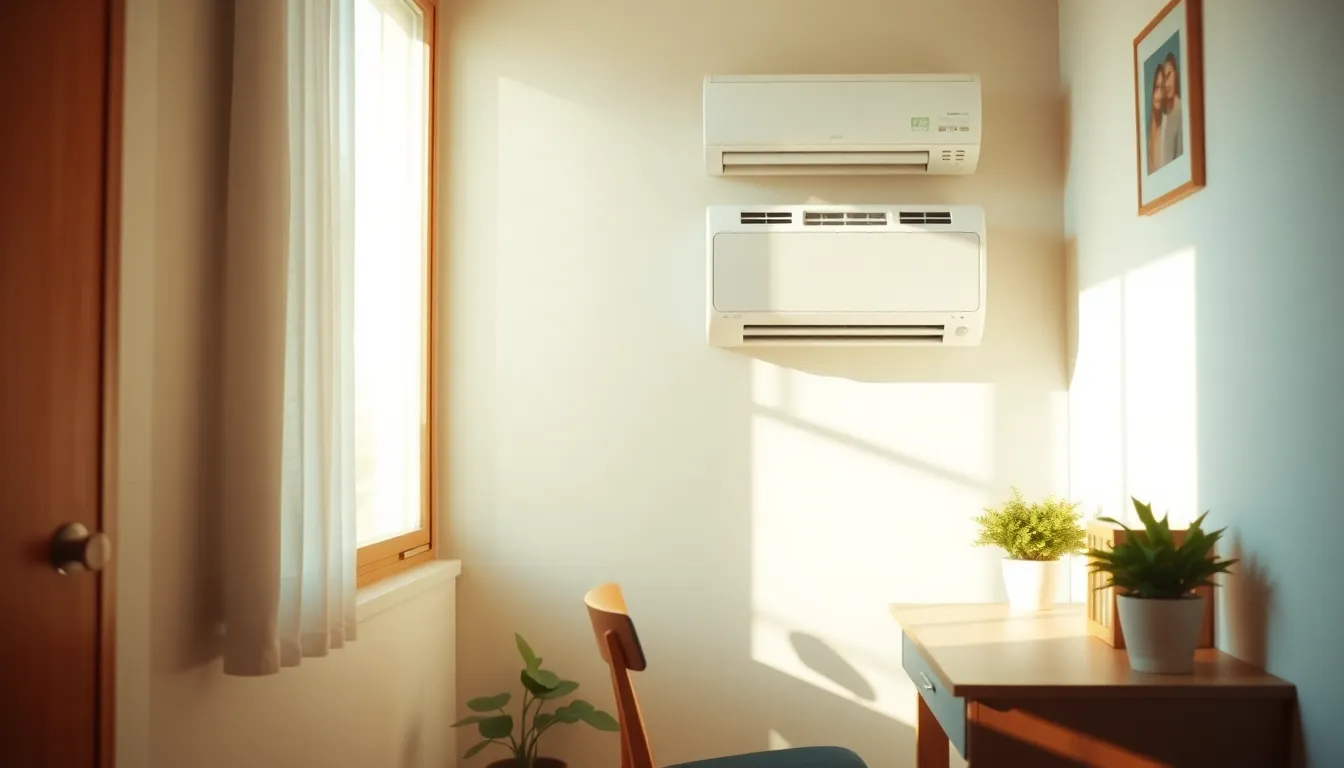 원룸 벽걸이 에어컨 설치 예시