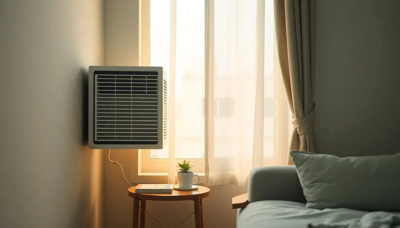 현대적인 원룸 에어컨 이미지