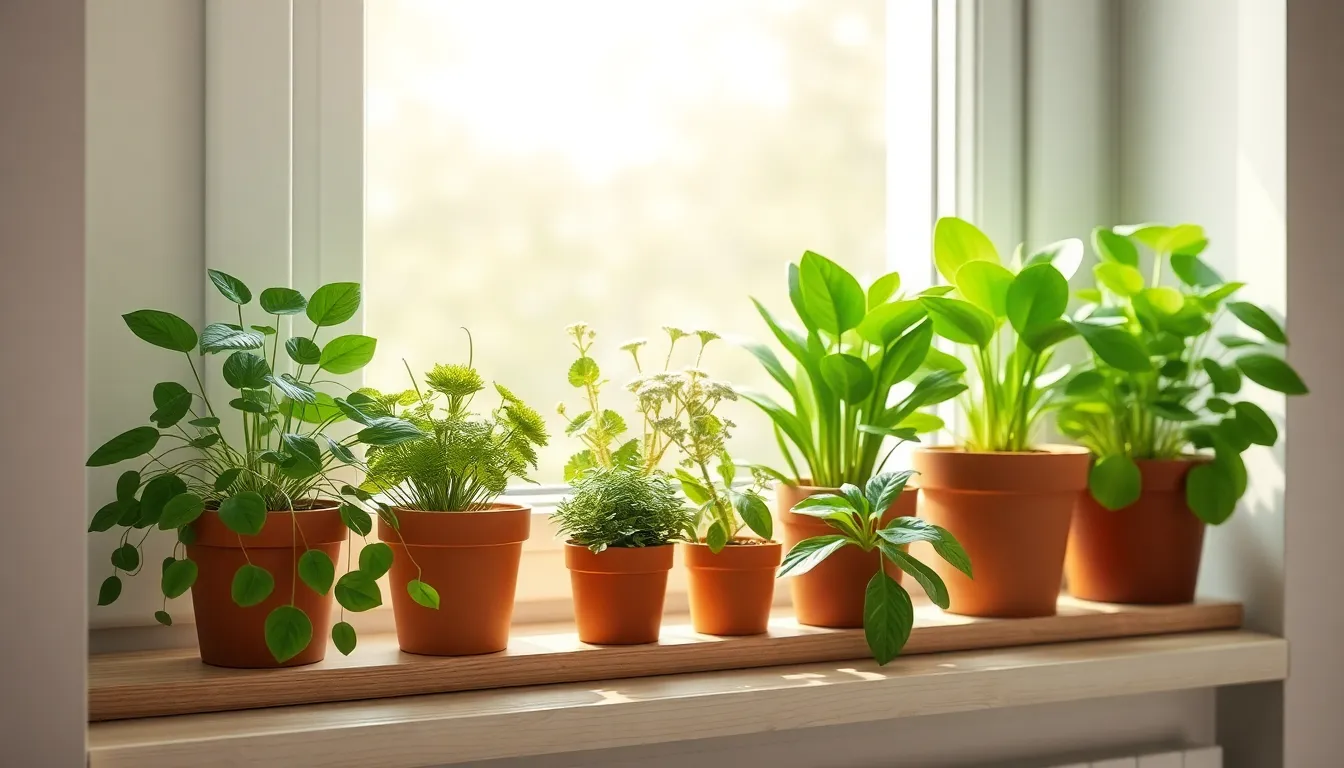 실내 식물에 물을 주는 모습